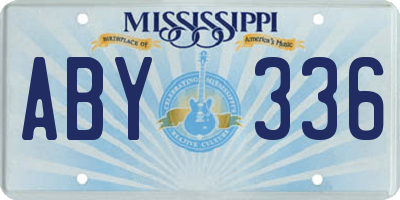 MS license plate ABY336