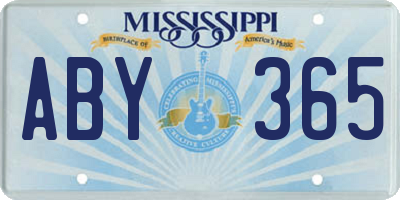 MS license plate ABY365