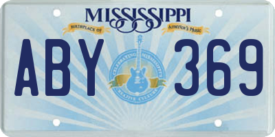 MS license plate ABY369