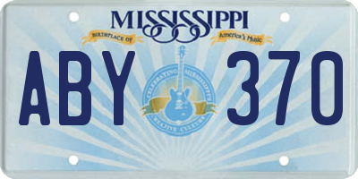 MS license plate ABY370