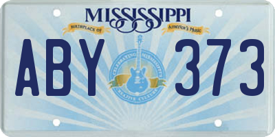 MS license plate ABY373