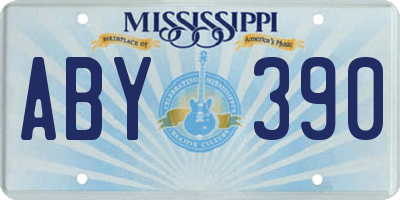 MS license plate ABY390