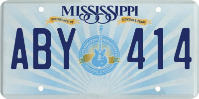 MS license plate ABY414