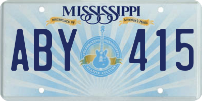 MS license plate ABY415