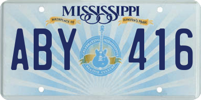 MS license plate ABY416