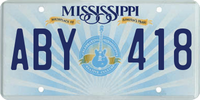 MS license plate ABY418