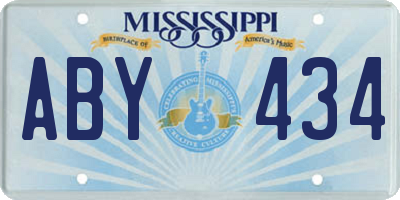 MS license plate ABY434