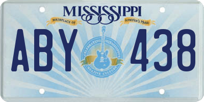 MS license plate ABY438