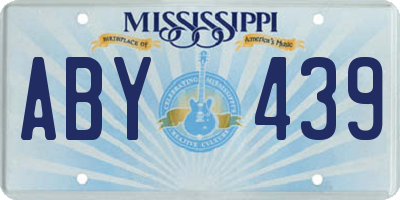 MS license plate ABY439