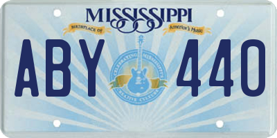MS license plate ABY440