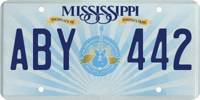 MS license plate ABY442