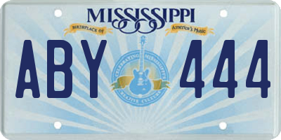 MS license plate ABY444
