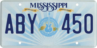 MS license plate ABY450