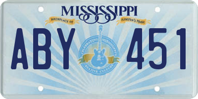 MS license plate ABY451