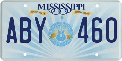 MS license plate ABY460