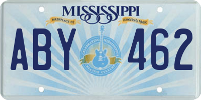 MS license plate ABY462