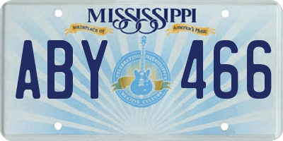 MS license plate ABY466