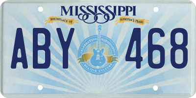 MS license plate ABY468