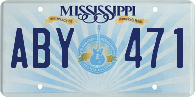 MS license plate ABY471
