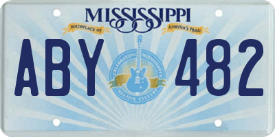 MS license plate ABY482
