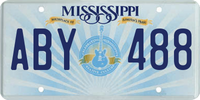 MS license plate ABY488