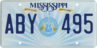 MS license plate ABY495