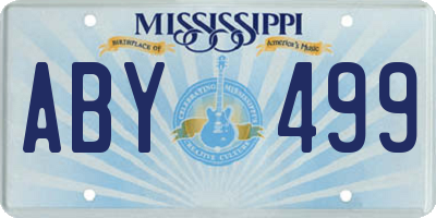 MS license plate ABY499
