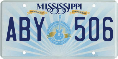 MS license plate ABY506