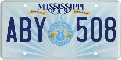 MS license plate ABY508
