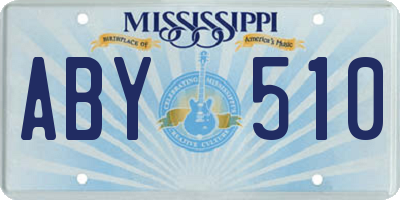 MS license plate ABY510
