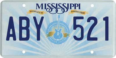 MS license plate ABY521