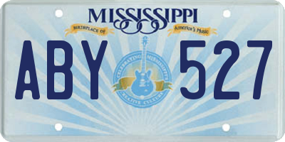 MS license plate ABY527