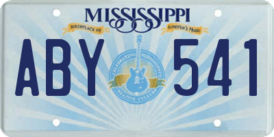 MS license plate ABY541