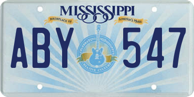 MS license plate ABY547