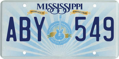 MS license plate ABY549