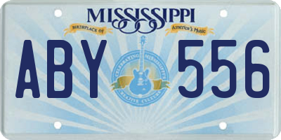 MS license plate ABY556