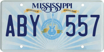 MS license plate ABY557
