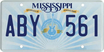 MS license plate ABY561