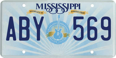 MS license plate ABY569