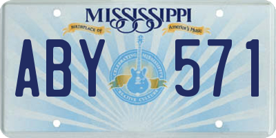 MS license plate ABY571