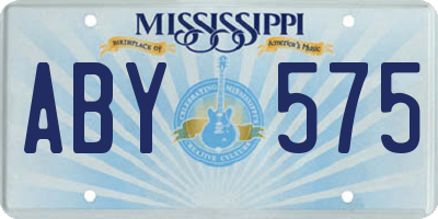 MS license plate ABY575