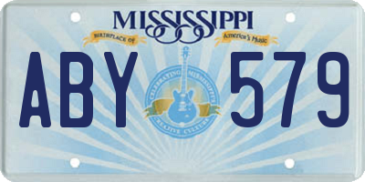 MS license plate ABY579