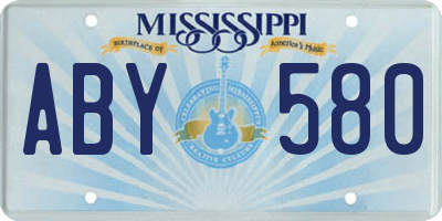 MS license plate ABY580