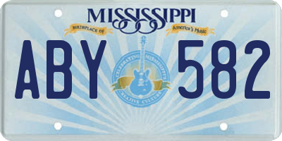 MS license plate ABY582