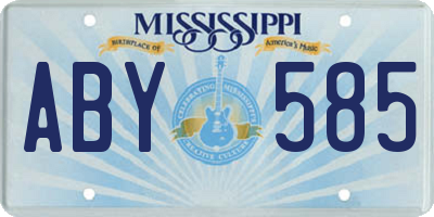 MS license plate ABY585