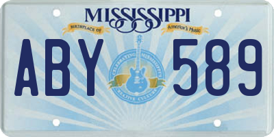 MS license plate ABY589