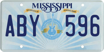 MS license plate ABY596