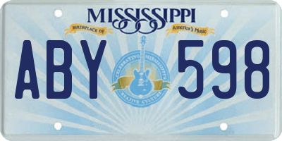 MS license plate ABY598