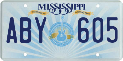 MS license plate ABY605