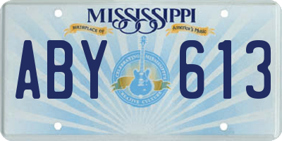 MS license plate ABY613